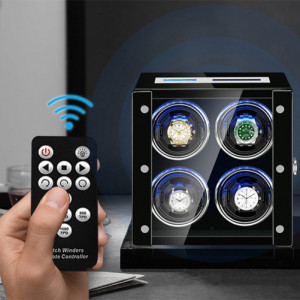 iUni Automatic Watch Winder, луксозен часовник 4, сензорен екран, черен - Img 10