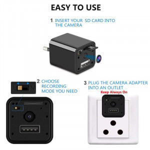 iUni IP15-Spionagekamera mit USB-Ladegerät, Full HD, Bewegungserkennung, Dauerstromversorgung - Img 7
