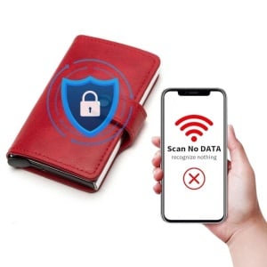 iUni P2 Geldbörse, RFID, Platz für 6 Karten, Burgunderrot - Img 4
