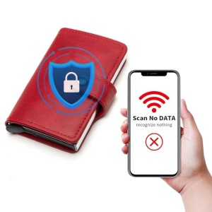 iUni P2-portemonnee, RFID, ruimte voor 6 pasjes, bordeauxrood - Img 4