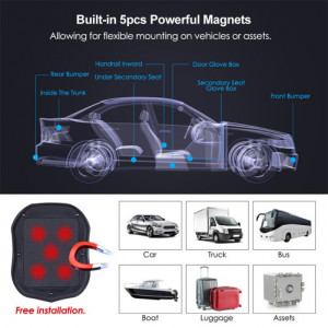 iUni TK905 GPS-tracker voor in de auto, 5000 mAh, IP65, magneet, GPS-tracking, stand-bytijd 90 dagen - Img 8