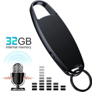 iUni V13 Θήκη-κατάσκοπος, 32 GB, 43 ώρες, MP3 player, ενεργοποίηση με φωνή, μαύρο - Img 5