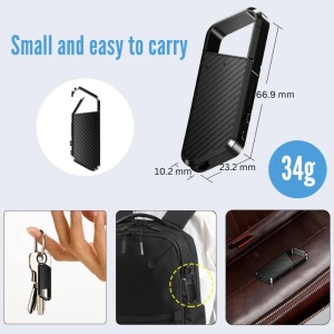 iUni ZD09 Keyring Spy Recorder, 32 GB, voice-activated, MP3 player - Img 4