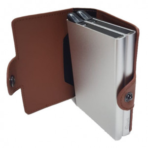RFID-Brieftasche iUni P3, Platz für 12 Karten, braun - Img 6