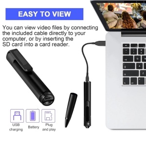Spionagepen met Full HD-camera iUni W9 Pro, Micro SD-kaartsleuf, audio- en video-opname, foto - Img 4