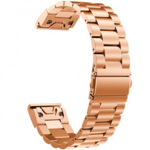 Λουράκι iUni για Garmin Fenix 5 / Fenix 6X, Steel Belt, 22 mm, ροζ χρυσό - Img 3