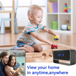Ρολόι iUni Spy IP27, κάμερα κατασκοπείας 1080p Full HD, ασύρματη, P2P, νυχτερινή όραση, εγγραφή φωνής και βίντεο, Υποδοχή κάρτας microSD - Img 7