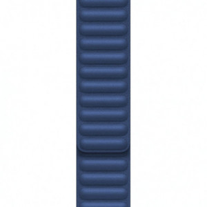 Каишка iUni за Apple Watch 1/2/3/4/5/6/7, Leather Link, 40мм, Среднощно синьо - Img 4