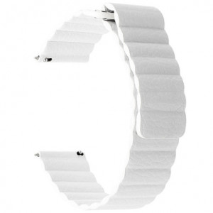 Каишка iUni Leather Loop 20 мм за Gear S2 Еко кожа Бял - Img 3
