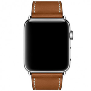 Каишка iUni Single Tour за Apple Watch 1/2/3/4/5/6/7 40 мм Еко кожа Кафяв - Img 8