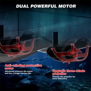Лодка за риболовна стръв iUni V020, GPS, фосфоресциращ корпус, 3 резервоара, 2kg, 500m, 5200mAh, 10km/h, 2.4GHz дистанционно управление - Img 8