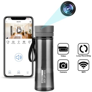Мини камера iUni IP48, Бутилка, Wi-Fi, Full HD, Слот за MicroSD карта, Live View на телефона - Img 2