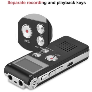 Мини професионален диктофон iUni SpyMic REP03, 8 GB вътрешна памет, MP3 Player - Img 5