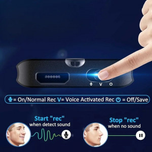 Мини шпионски рекордер iUni Q63, 32GB, магнитен, гласово активиране, MP3 плейър - Img 6