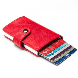 Портфейл iUni P2, RFID, слот за 6 карти, червен - Img 7