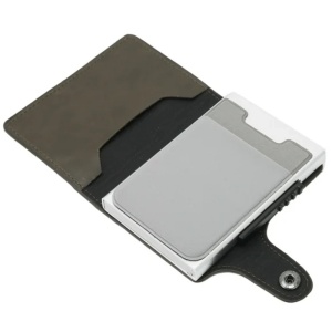 Портфейл iUni P4, RFID, слот за 9 карти, тъмно кафяв - Img 2