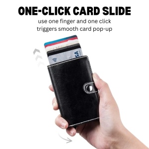 Портфейл RFID iUni P2, слот за 6 карти, черен - Img 3