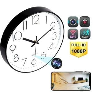 Шпионска камера за стенен часовник iUni W31, Wi-Fi, Full HD, сензор за движение, Бяло-Черно - Img 4
