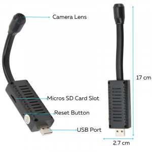 Шпионска камера iUni SpyCam A12, Wi-Fi, HD, Датчик за движение, Аларма, аудио-видео - Img 9