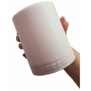 Bluetooth високоговорител с лампа iUni M16, 4W, USB, Слот карта TF, Многоцветен LED, Син - Img 3