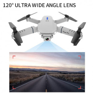 Drohne iUni E88 Pro, 4K, WLAN, 2 Kameras, klappbare Arme, Echtzeit-Übertragung von Telefonaten, grau - Img 7