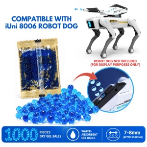 Gelkugeln Wasserperlen, 1000 Stück, 7–8 mm, Blau, für iUni 8006 Roboterhund - Img 2