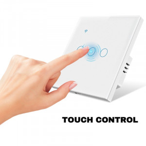 Intelligenter Touch-Schalter, WLAN, Schutzglas, iUni 3G, 10 A, Sprachsteuerung, Smart Life / Tuya, LED - Img 5