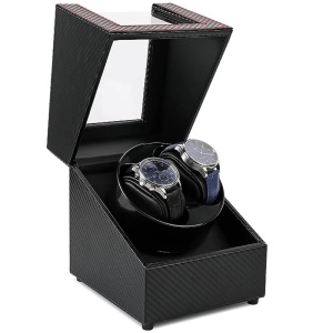 iUni αυτόματο κουρδιστήρι ρολογιών, Watch Winder 2, Μαύρο Άνθρακα - Img 3