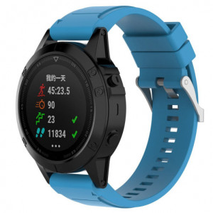 iUni 22 mm Strap for Garmin Fenix 5 – Silicone – Blue - Img 3