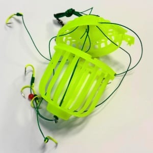 iUni 3-piece set with 6 fishing hooks, including a fish feeder for paste or artificial plankton bait, 6.5×5.5×5.5 cm - Img 4