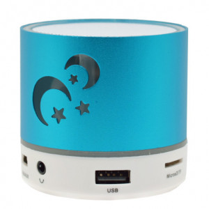 iUni DF03 Bluetooth-luidspreker, 3 W, USB, kaartsleuf, radio, aluminium, blauw - Img 6