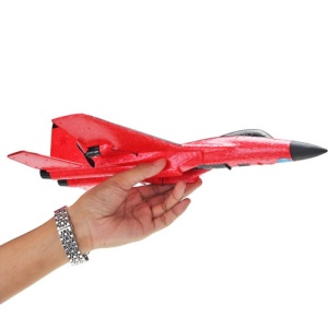 iUni FX820 изтребител с дистанционно управление, SU-35, жироскоп, удароустойчив, червен - Img 2