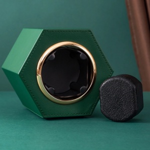 iUni Opwinddoos voor automatische horloges, Watch Winder, Eco-leer, Groen - Img 5