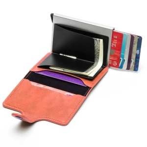 iUni P2 Wallet, RFID, 6-card slot, chocolate brown - Img 2