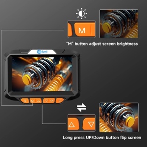 iUni VSP50 PRO Industriële auto-inspectiecamera, 720° draaibaar, bediening met joystick, 5" IPS-scherm, kabellengte 1 m, 1080p, 6 instelbare leds, 6 mm lens, IP67 waterdicht, 4000 mAh - Img 5