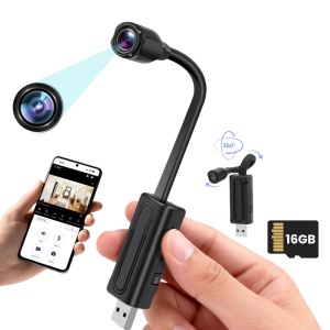 iUni W11 minicamera, wifi, 8 GB, 4K-resolutie, bewegingssensor
