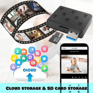 iUni W12 Spionagekamera, WLAN, Full HD, Bewegungssensor, Alarm, Audio-Video - Img 11