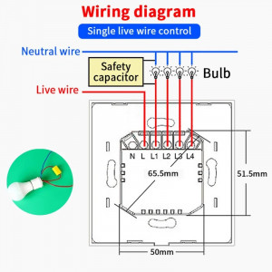 Slimme aanraakschakelaar, wifi, beschermglas, iUni 4G, 10 A, spraakbediening, Smart Life / Tuya, led - Img 8