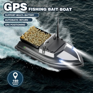 Σκάφος για ψάρεμα με δόλωμα iUni V060, GPS, 5200mAh, 500m, 2kg, 10km/h, τηλεχειριστήριο 2,4GHz - Img 2