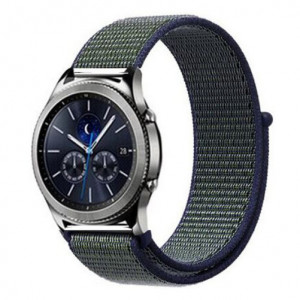 Каишка iUni Спортен 22 мм за Gear S3 Найлон Navy Зелен - Img 1