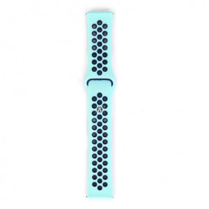 Каишка iUni Спортен 22 мм за Gear S3 Силикон Turquoise/Син - Img 4