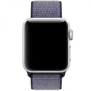 Каишка iUni Спортен Woven Strap за Apple Watch 1/2/3/4/5/6/7 38 мм Найлон Midnight Син - Img 6