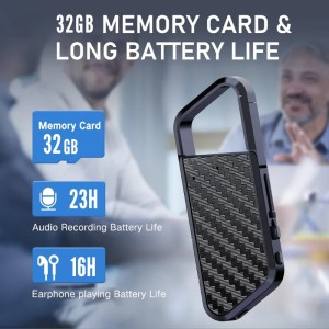 Ключодържател iUni ZD09 шпионски рекордер, 32 GB, гласово активиране, MP3 плейър - Img 5