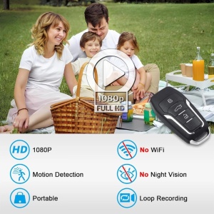 Ключ за кола с шпионска камера iUni RMS25, 32GB, Full HD, детекция на движение, снимка, видео - Img 3
