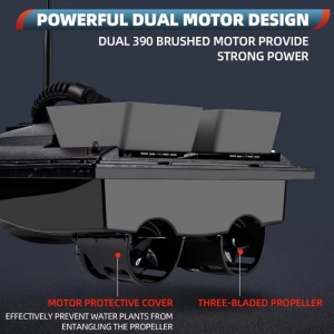 Лодка за риболовна стръв iUni FB01, 5200mAh, 2 резервоара, капацитет 1.5 кг, 200m, 2.4GHz дистанционно управление - Img 8