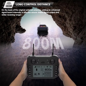 Лодка за риболовна стръв iUni V080, GPS, Търсач на риба, чанта за носене, 20000mAh, 800m, 15km/h, 2.4GHz дистанционно управление - Img 4