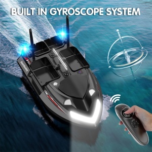 Лодка за Риболовна Стръв iUni V802, 18000mAh, 4 Резервоара, 3kg, 500m, 15km/h, 2.4GHz Дистанционно Управление, Черно - Img 8