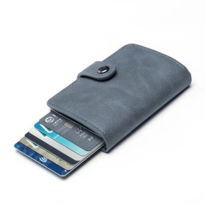 Портфейл iUni P2, RFID, слот за 6 карти, тъмно син - Img 5