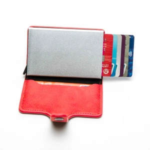 Портфейл iUni P2, RFID, слот за 6 карти, червен - Img 8
