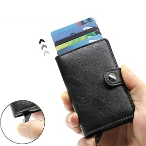 Портфейл iUni P2, RFID, слот за 6 карти, черен - Img 9